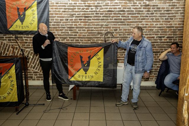 Eerste veteranendag Stein 2024. onthulling vaandel